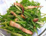 水菜とベーコンのシャキシャキサラダ作り方3写真