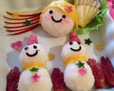 クリスマス✾キャラ弁✾雪だるまのおにぎり作り方12写真