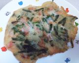 ニラとベーコンの小麦粉焼き作り方4写真