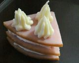 ハンペンのクリームとハムで　クリスマスに作り方3写真