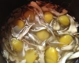 ◆栗甘露煮と白だしで！ズボラな栗舞茸ご飯作り方3写真