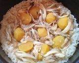 ◆栗甘露煮と白だしで！ズボラな栗舞茸ご飯作り方4写真