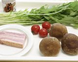 しいたけとベーコンのドレッシング煮作り方1写真