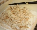 カリカリごぼうとミズナのサラダ作り方1写真