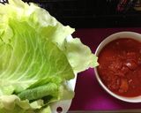 キャベツと豚バラのトマトミルフィーユ作り方1写真