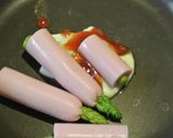 お弁当に！巻かない魚肉ソーセージロール焼作り方6写真