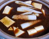 さつまいもと豆腐の味噌煮込み鍋作り方4写真