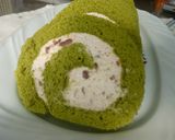 フワッ♡あずきクリームの抹茶ロールケーキ作り方20写真