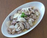 長芋と鶏肉の和風パスタ作り方7写真