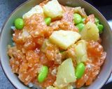 塩麹サーモンとじゃが芋のわさびレモン丼作り方8写真