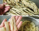 香る【芋がら・牛蒡・三つ葉の酒粕和え】作り方1写真