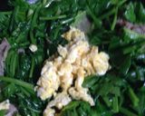 ほうれん草、玉子、豚肉の炒め物作り方5写真