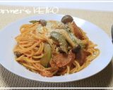 セロリとしめじのナポリタン作り方4写真