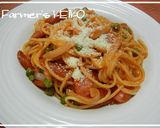 セロリとしめじのナポリタン作り方5写真