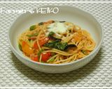 セロリとしめじのナポリタン作り方6写真