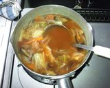 アツアツな豆腐のキムチチゲ風スープ作り方4写真