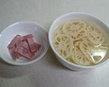 れんこんとカリカリベーコンのソテー♡作り方1写真