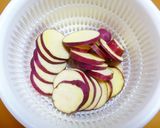 フライパンde粒あん入りさつまいもケーキ作り方1写真