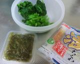 あと1品!小松菜のめかぶ和え作り方1写真