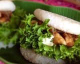 野菜たっぷり☆炭火焼チキンライスバーガー作り方10写真