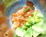 塩麹サーモンとアボカドの梅わさび丼作り方5写真