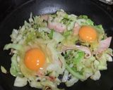 簡単！キャベツで朝ごはん☀卵の巣篭り風♪作り方4写真