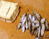 叩きごぼうと厚揚げ、水菜の味噌汁作り方1写真