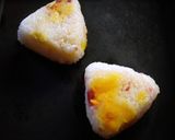 梅+チーズのこんがり焼きおにぎり作り方3写真