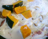かぼちゃときのこのクリームパスタ作り方5写真
