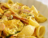 かぼちゃときのこのクリームパスタ作り方7写真