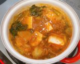 アサリと豆腐と青梗菜のキムチチゲ作り方4写真