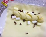 チョコバナナ・塩・マシュマロの焼き春巻き作り方3写真