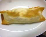 塩バナナ・マシュマロ・クリチの焼き春巻き作り方6写真