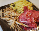 豚肉と筍と牛蒡の甜麺醤炒め作り方1写真