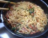 ベーコンほうれん草☆トマトパスタ作り方6写真