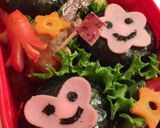 簡単キャラ弁✾ハムでかわいいおにぎり♡作り方3写真