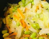 野菜サラダのオイスターソースチャーハン作り方1写真