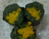 ほうれん草と食用菊の海苔巻作り方4写真