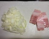 チンゲン菜とベーコンの豆乳煮作り方1写真