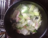 チンゲン菜とベーコンの豆乳煮作り方3写真