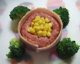 クッキングシートで包み蒸し【ハンバーグ】作り方5写真