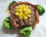 クッキングシートで包み蒸し【ハンバーグ】作り方7写真