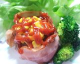 クッキングシートで包み蒸し【ハンバーグ】作り方8写真