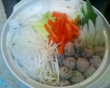 〆は饂飩で！俺流の豚肉団子入り旨塩鍋作り方6写真