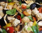 鶏ミンチ豆腐だんごパプリカ人参甘酢あん作り方4写真