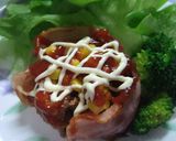 クッキングシートで包み蒸し【ハンバーグ】作り方9写真