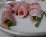 とろとろチーズと豚みそ野菜巻き作り方1写真