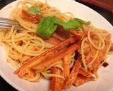 ズワイガニとトマトの洋酒仕上げパスタ作り方5写真
