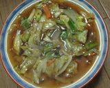 『サッポロ一番麺の力』野菜炒めのせ+黒酢作り方9写真