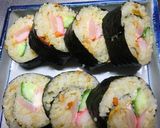 新生姜入り混ぜご飯の太巻き作り方3写真
